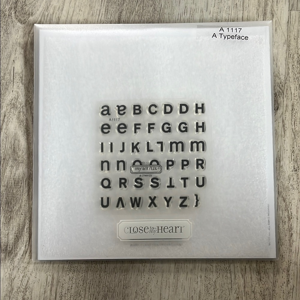 Close to my Heart - A typeface A1117 alphabet letters